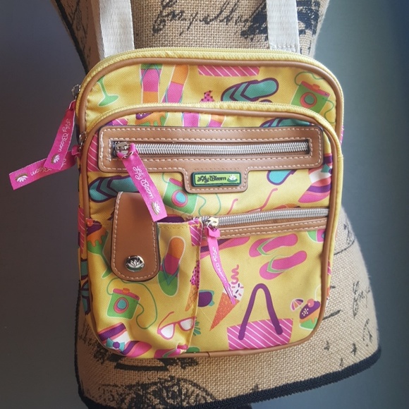 Lily Bloom Handbags - Lily Bloom Canvas Summer Print Crossbody Bag